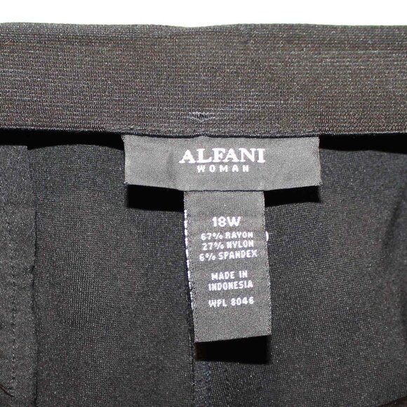 Alfani Black & Gray Ankle Pants - Sz 18 - Picture 3 of 5